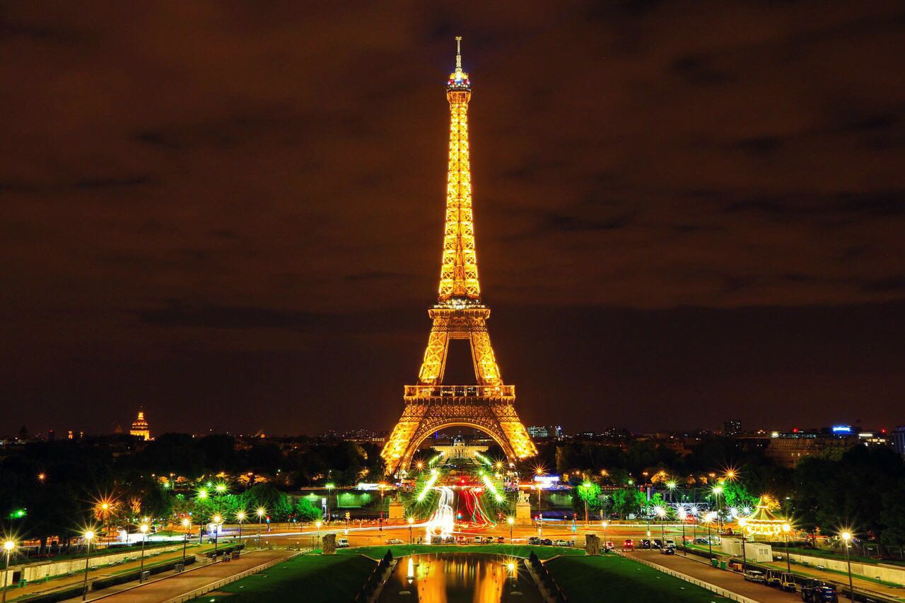 壁纸 巴黎，顶视图，晚上，法国 1920x1200 HD 高清壁纸, 图片, 照片