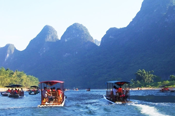 【广州南站起止桂林,兴坪竹筏,银子岩,世外桃源,阳朔,双动纯玩品质2晚