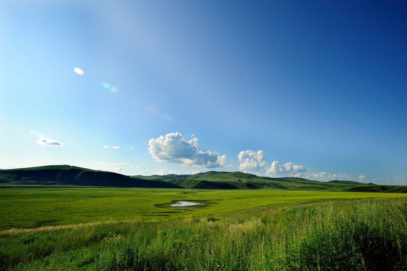 到达后乘车赴 英雄草原-希拉穆仁草原,沿途饱览阴山山脉的主段大青山