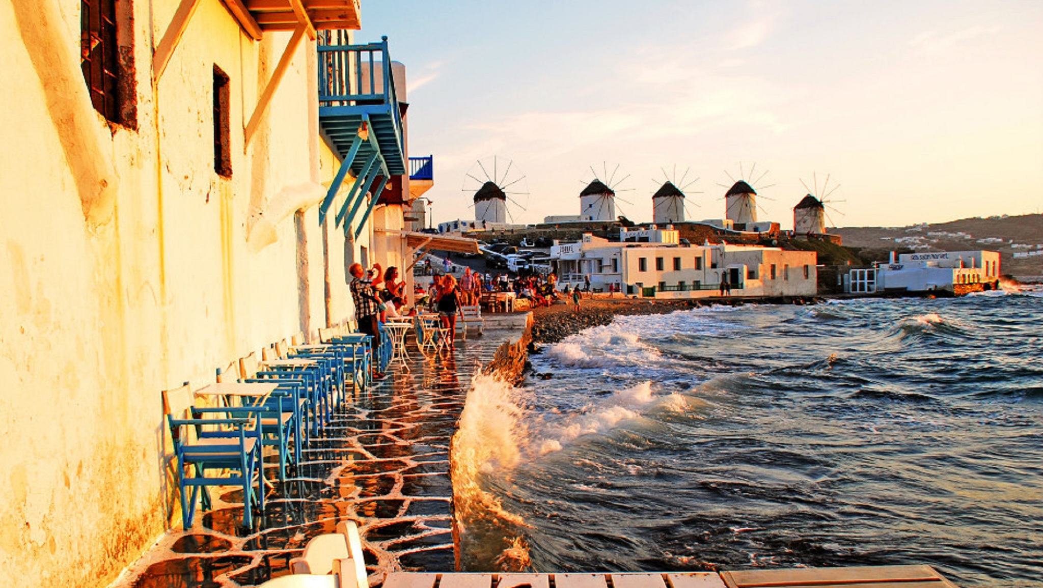 希腊圣托里尼 米克诺斯岛5晚8日游(ms 圣岛2晚悬崖酒店 爱琴海 雅典